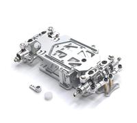 RC Piezas Coche Compatible con Wltoys K969 K989 284131 para Mini-Q 1/28 RC Piezas De Actualización Coche RC01 Distancia Entre Ejes Metal Ajustable para Kit Marco Chasis RWD(Silver)