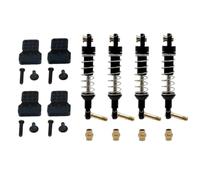RC Piezas Coche Compatible con WPL C34 C44 FJ45 1/16 RC Piezas De Actualización De Coche Accesorios De Repuesto Amortiguador De Metal con Soportes De Choque(Black)