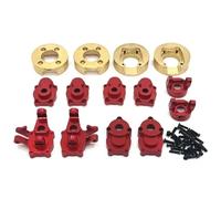 RC Piezas Coche Compatible con Yucatan YK4083 CR1.8 1/8 RC Coche Piezas Upgrade Alojamiento Engranajes Eje Portal Metal(Red)