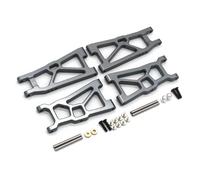 RC Piezas Compatible con DBX10 1/10 Control Remoto Coche Mejora Modificación Accesorios Metálico Delantero Y Trasero para Brazos Balancín(Gray)