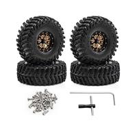 RC Piezas Para FMS Para Scx24 Para Trx4m 1/18 1/24 1.0 Pulgadas Ruedas Escala Neumáticos Rueda Vehículo Y Rc Beadlock Accesorios(Yellow)