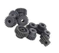 RC Piñón Engranaje Conjunto Acero 6×5×2 10pcs Set 16t 25t 7075 48p Acero RC Coche Motor Engranaje Piñón para 1 8 1 10 Motor sin Escobillas 5mm 48p Piñón Engranaje 48p