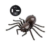 RC RC Tarantula Spider - Robot de araña eléctrica controlada remota con ojos brillantes | Juguete de simulación de rastreo rápido, araña falsa de miedo para niños y niñas, juguete divertido de Hallowe