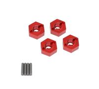 RC Reemplazar Accesorios para ARRMA 3S para SENTON para VORTEKS para Typhon Big para Rock para Granite 1/10 4 Piezas Metal 14 Mm para Cubo Hexagonal Rueda Piezas Actualización Coche RC(Red)