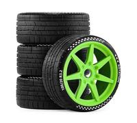 RC Reemplazar Accesorios para Arrma para Infraction para Limitless para Felony 1/7 1/8 Huan Nao X3Gt RC Coche Universal 4 Uds Neumáticos 17Mm Ruedas Hexagonales Carretera