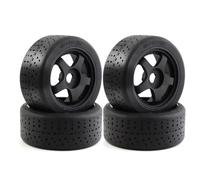 Rc Reemplazar Accesorios Para Arrma Por Infracción Delito Grave Ilimitado 1/7 4 Piezas 5 Radios 100x42mm 42/100 Neumático 17mm Rueda Hexagonal RC Coche Actualización(Black)
