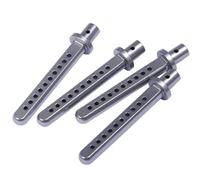 Rc Reemplazar Accesorios Para Axial Para SCX10 1/10 4 Piezas Aleación Aluminio Carrocería Columna Montaje Postes Con Clip Coche RC Crawler Modelo Piezas Mejora(Titanium)