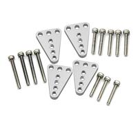 RC Reemplazar Accesorios para Axial para Scx10 Honcho Dingo 1/10 RC Modelo Trepador Coche Aluminio Superior Inferior Amortiguador Kit Elevación Piezas De Mejora(Silver)