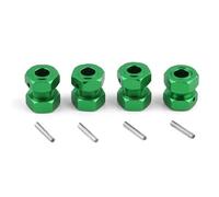 RC Reemplazar Accesorios para Infracciones para Ilimitadas para Mojave para Delitos Graves 1/7 Metal 17 Mm Rueda Extendida Buje Hexagonal Mejoras(Green)