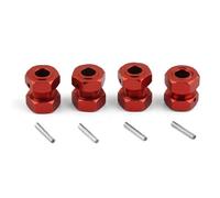 RC Reemplazar Accesorios para Infracciones para Ilimitadas para Mojave para Delitos Graves 1/7 Metal 17 Mm Rueda Extendida Buje Hexagonal Mejoras(Red)