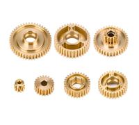 RC Reemplazar Accesorios para Tamiya para Scania para Volvo para Man 1/14 Piezas Camión RC Caja Cambios Latón Conjunto Engranajes Cónicos 7 Uds 770S R620 FH16 3363 1851 TGS Coche