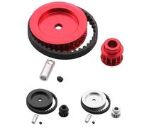 RC Reemplazar Accesorios para Traxxas para TRX4 para TRX6 12T 30T 1/10 Sistema De Engranajes De Transmisión Correa Coche Trepador Control Remoto Actualización Piezas DIY(Red)