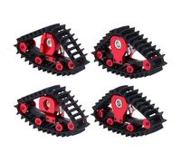 Rc Reemplazar Accesorios Para TRX-4M 1/18 Neumáticos De Nieve Juegos Simulación Carga Vehículos Orugas Rueda Para Arenero Conversión 4 Piezas Coche RC Crawler Accesorios(Red)
