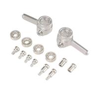 RC Reemplazar Accesorios para Wltoys 284131 284161 284010 K969 K979 K989 K999 P929 P939 RC Piezas Mejora Coche 2 Uds Taza Dirección Delantera Metal con Rodamientos(Silver)