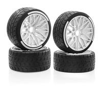 RC Reemplazos Piezas Para Arrma 1/7 Para Felony Para FSR GT 4 Uds 53/107 42/100 Neumático 17mm Rueda Hexagonal RC Modelo Accesorios Coche(White)