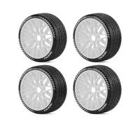 RC Reemplazos Piezas Para ARRMA 1/7 Para Infraction Para Limitless Para FELONY FSRC GT 1/8 HuanNao X3GT 4 Uds Neumáticos RC 17mm Ruedas Hexagonales Carretera(White)