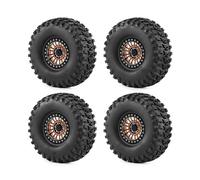 RC Reemplazos Piezas Para TRX4 Para TRX6 Para SCX10 II III Gen8 D90 Para Axial Para Traxxas Redca 1/10 2.2"neumáticos Trepador Control Remoto Ruedas Beadlock 4Uds Con Hexagonal 12mm(Brown)