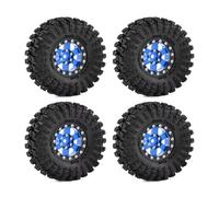 RC Reemplazos Piezas Para TRX4M Para SCX24 Para FCX24 AX24 Para FCX18 Ascent18 Para FMS Para LC80 1/18 1/24 1.3 Pulgadas Ruedas Aluminio Juego Neumáticos 4 Uds RC Crawler(Blue)
