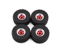 RC Reemplazos Piezas Para TRX4M Para SCX24 Para FMS 1/18 1.0 Pulgadas Neumáticos Y Ruedas Trepador Control Remoto Juego 4 Uds Goma Con Llanta Para Todoterreno Adventu(Red,C)