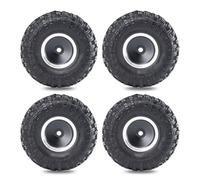 RC Reemplazos Piezas Para TRX4M Para SCX24 Para FMS Para FCX24 1/18 1.0 Pulgadas Juego Neumáticos Y Ruedas RC Crawler 4 Uds Goma Preensamblada Con Llantas Plástico(Gravel)