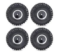 RC Reemplazos Piezas Para TRX4M Para SCX24 Para FMS Para FCX24 1/18 1.0 Pulgadas Juego Neumáticos Y Ruedas RC Crawler 4 Uds Goma Preensamblada Con Llantas Plástico(JC)