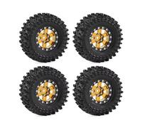 RC Reemplazos Piezas Para TRX4M Para SCX24 Para FMS Para FCX24 AX24 Ascent18 1/18 1/24 4 Uds Ruedas Aleación Aluminio 1.3 Pulgadas Piezas Mejora Orugas RC(Yellow)