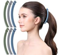 RC ROCHE - 6 pinzas para el pelo de plátano para hacer coletas finas, antideslizantes, pequeñas pinzas para mujer, agarre seguro, lindo y fuerte, colección Whispers of Earth
