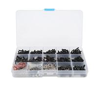 RC Screw Assortment Kit 522Pcs | High Hardness Iron Screws for 1/8 & 1/10 RC Cars | Clear Thread Fasteners/Storage Box/Multiple Sizes | 16 Types with Hex Keys