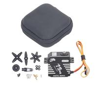 RC Servo Digital High Torque Impermeable All Metal Gear Servo Servo 75kg Ángulo de Control de 180 Grados para 1/10 1/8 1/5 RC Robot Robot Negro 40x20x41 mm