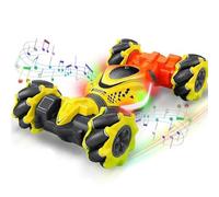 RC Stunt Auto Car, Coche Mando a distancia con Control Manual, 4WD 360° Rotación Offroad Drift Car, con luces LED de música, todoterreno Toy Cars regalos para niños niñas edad 6-12