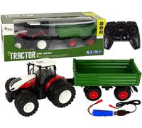 RC Traktor Con Remolque 1:24 Vehículo Industrial Teledirigido Luz Granja