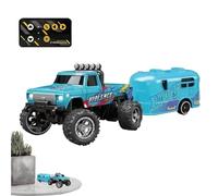 RC Truck - Auto controlado remoto, RC Truck Crawler | Vehículo RC de camión pequeño, rastreador fuera de carretera recargable, camión RC para niños desde 6 años, 1 64 escala con luces para el interior