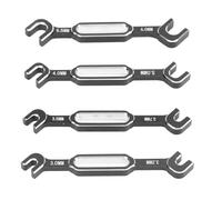 RC Turnbuckle Llave Conjunto de aluminio Aluminio Alta resistencia Kit de herramientas múltiples para la reparación y mantenimiento del automóvil RC 4pcs 3.0 mm a 6.0 mm (Negro)
