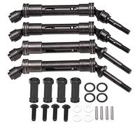 RC Upgrades Part, Front & Rear Universal Drive Shaft CVD, Aluminum Alloy Durable CVD Upgrades Parts for Traxxas 1/10 RC Car (Black)