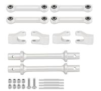 RC Varillas Tracción Compatible con Losi, Mini, LMT, Monster Truck 1/18 RC Car, Piezas De Actualización De Metal, Juego De Barras Antivuelco Delanteras Y Traseras De Aleación De Aluminio.
