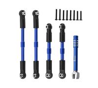 RC Varillas Tracción para ARRMA 1/10 para Gorgon 4X2 para VORTEKS 2WD Fury Mega 550 Quake Tensores Metal Enlaces Inclinación Juego Convergencia Piezas Actualización Enlace(Blue)