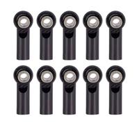 RC Varillas Tracción para Axial para SCX10 para Tamiya CC01 YK4102 1/10 10/20 Piezas Metal CW M3 Enlace Barra Extremo Rótula Extremos Trepador Control Remoto(Black,10pcs)