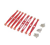 RC Varillas Tracción para HuangBo ZP1001 ZP1002 ZP1003 ZP1004 1/10 Piezas Metálicas Actualización Y Renovación Varillas Fijación Accesorios para Coches RC(Red)