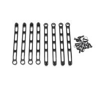 RC Varillas Tracción para MN 1/12 para MN168 LC79 para MN78 8 Piezas Varilla Fijación Chasis Metal Mejora del Enlace Marco Accesorios para Coche RC(Black)