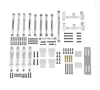 Rc Varillas TraccióN Para MN D90 D91 MN40 MN45 MN96 MN99 Para MN99S 1/12 Barra Enlace Metal Varillaje Dirección Amortiguador Soporte Servo Para Asiento Piezas Coche RC(Silver)