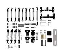 Rc Varillas TraccióN Para MN D90 D91 MN40 MN45 MN96 MN99 Para MN99S 1/12 Barra Enlace Metal Varillaje Dirección Amortiguador Soporte Servo Para Asiento Piezas Coche RC(Black)