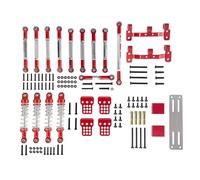Rc Varillas TraccióN Para MN D90 D91 MN40 MN45 MN96 MN99 Para MN99S 1/12 Barra Enlace Metal Varillaje Dirección Amortiguador Soporte Servo Para Asiento Piezas Coche RC(Red)