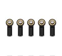 RC Varillas Tracción para Tamiya para AXIAL para SCX10 D90 D110 1/10 5 Uds Metal M3 Enlace De Aluminio Extremo La Barra Junta Esférica RC Accesorios para Orugas Coche(Black)