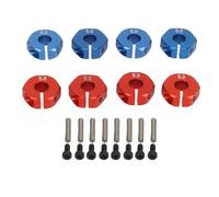 RC Wheel Hex Adaptador de aluminio Premium Aluminio Alejo de 12 mm Hex para 1/10 RC Cars Piezas de actualización Red y azul de 8 (5 mm)