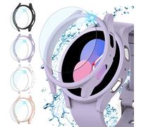 Rc-Z Funda protectora de pantalla para Samsung Galaxy Watch 5/4 de 1.732 pulgadas, paquete de 4 + 4 unidades, repuesto para parachoques y cubierta facial