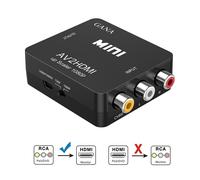 RCA a HDMI, GANA 1080P Mini RCA compuesto CVBS AV a HDMI Video Audio Adaptador PAL / NTSC con cable de carga USB para...