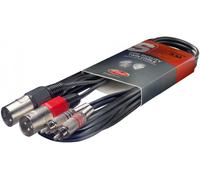 RCA A XLR PLOMO, 2X MACHO A MACHO, 3M STC3CMXM (STAGG) Cantidad X 1