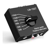 RCA AUX 1/10.2 cm 1/20.3 cm Atenuador de audio estéreo pasivo ajustable para rendimiento de audio de estudio de cine en casa, caja de volumen pasiva para amplificador de guitarra FX Loop Audio Setup