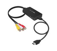 RCA to HDMI Converter, Composite to HDMI Adapter Support 1080P PAL/NTSC Compatible with PS one, PS2, PS3, STB, Xbox, VHS, VCR, Blue-Ray DVD Players