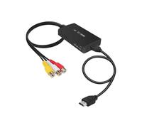 RCA to HDMI Converter - LECOO - AV to HDMI Adapter - 720P/1080P - Advanced Signal Processing - Black